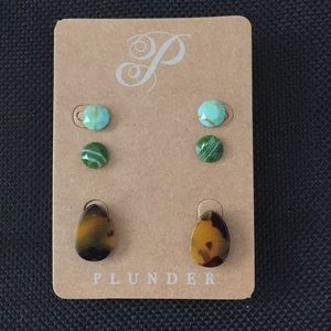 Plunder earrings, set of 3